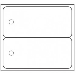 Cartes PVC 60x54 mm sécables + perforation ronde 4mm