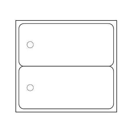 Cartes PVC 60x54 mm sécables + perforation ronde 4mm