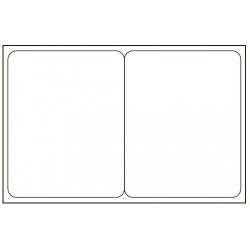 2 cartes PVC 43x54 mm sécables