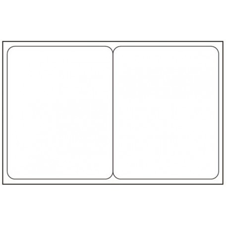 2 cartes PVC 43x54 mm sécables