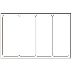 4 cartes PVC 21.5x54 mm sécables