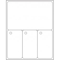 Carte PVC 86x54 mm + 3 petites cartes perforées 28.5x54mm